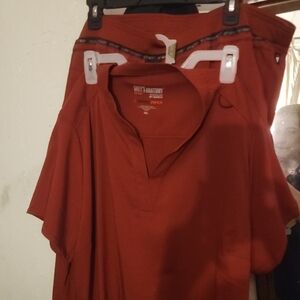 Grey's Anatomy Brick Red Scrub Set Size 3x Only Used Once